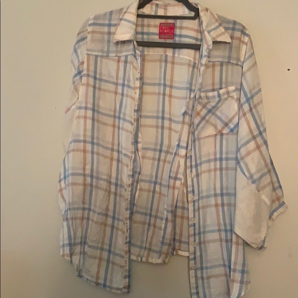Free People plaid top